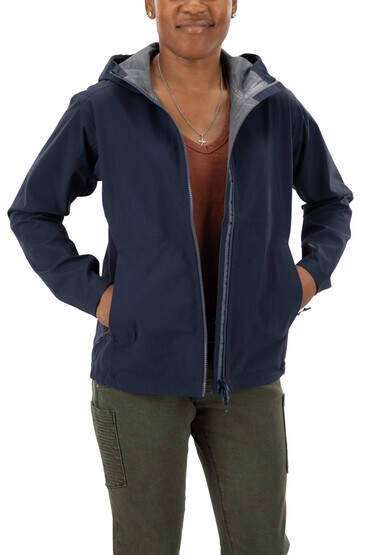 Vertx Women's Concealed Carry Fury Hardshell Jacket in Submariner with full front zipper